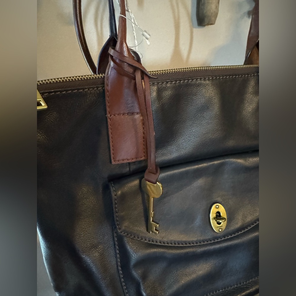 Fossil Vintage Shopper Leather Bag NWOT - Picture 2 of 12